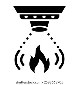 Fire Alarm Glyph Icon Vector Design