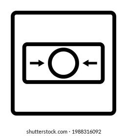 Fire Alarm Icon. Bold outline design with editable stroke width. Vector Illustration.