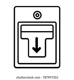 Fire Alarm Icon With Button Push In Pull Down