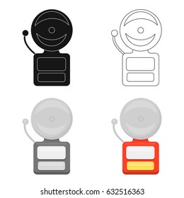 Fire alarm icon cartoon. Single silhouette fire equipment icon from the big fire Department cartoon - stock vecto - stock vecto - stock vecto - stock vector