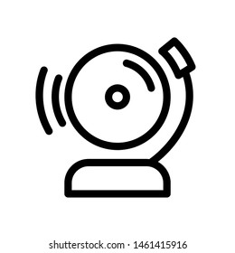 Fire Alarm Icon , Design Template Logo Vector Emblem Isolated Illustration , Outline Solid Background White
