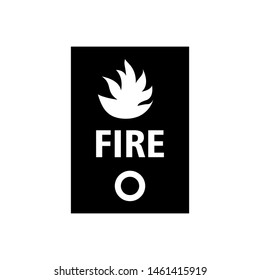 Fire Alarm Icon , Design Template Logo Vector Emblem Isolated Illustration , Outline Solid Background White
