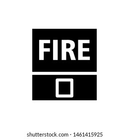Fire Alarm Icon , Design Template Logo Vector Emblem Isolated Illustration , Outline Solid Background White
