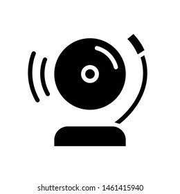 Fire Alarm Icon , Design Template Logo Vector Emblem Isolated Illustration , Outline Solid Background White
