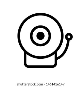 Fire Alarm Icon , Design Template Logo Vector Emblem Isolated Illustration , Outline Solid Background White
