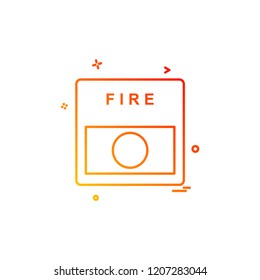 Fire alarm icon design vector