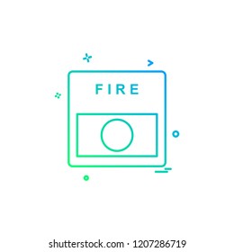 Fire alarm icon design vector