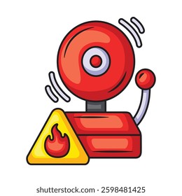 Fire alarm icon design. Fire alarm vector