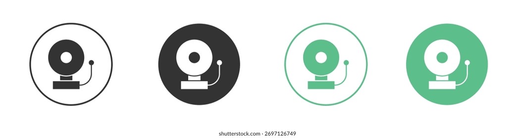 Fire alarm icon for design and web.