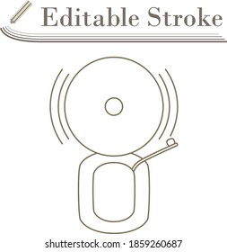 Fire Alarm Icon. Editable Stroke Simple Design. Vector Illustration.