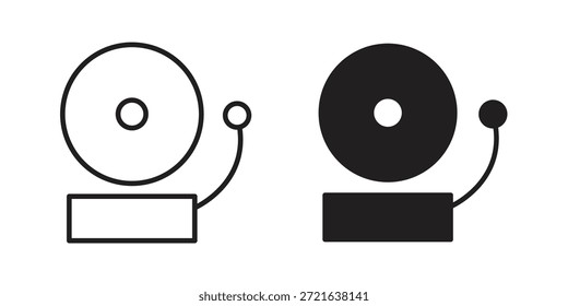 Fire alarm icon in filled, thin line, stroke style for website and apps