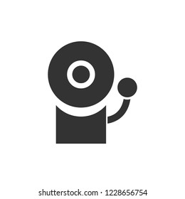 Fire alarm. Icon Flat