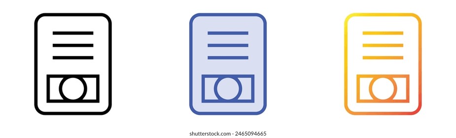 fire alarm icon. Linear, Blue Fill and Gradient Style Design Isolated On White Background