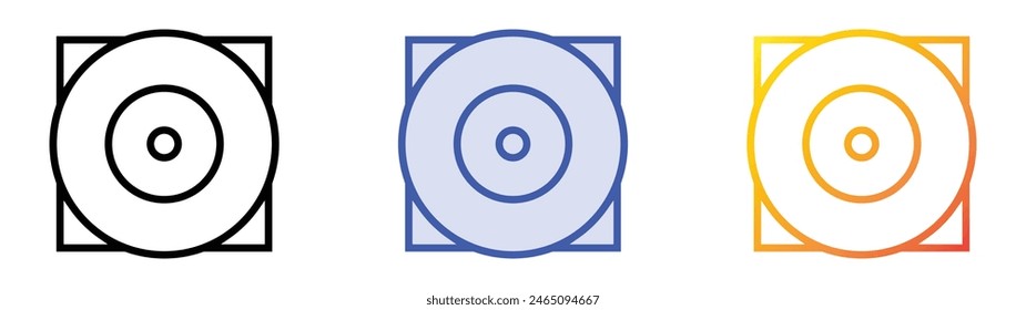 fire alarm icon. Linear, Blue Fill and Gradient Style Design Isolated On White Background