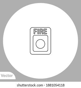 Fire alarm icon sign vector,Symbol, logo illustration for web and mobile