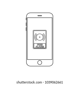 Fire alarm icon in a smartphone, vector illustration design. Firefighting collection.
