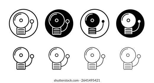 Fire alarm icon Thin line illustration set vector