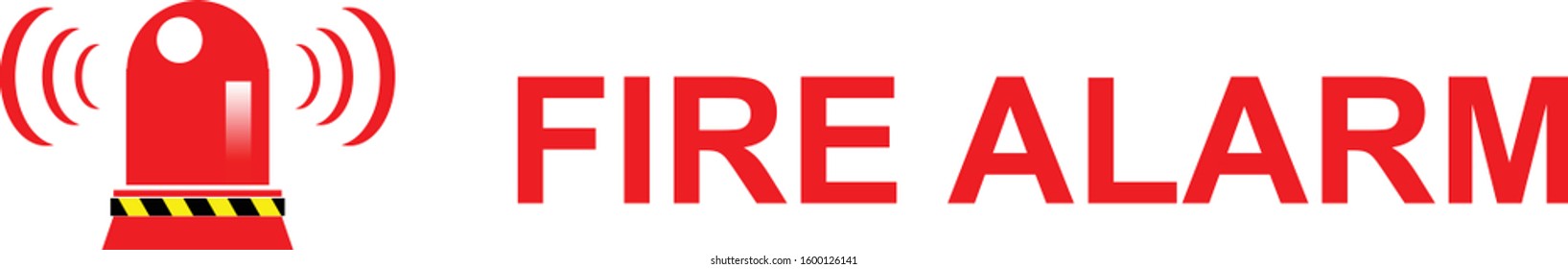 Fire alarm icon in trendy flat style isolated on white background. Fire alarm symbol for your web site design, logo, app, UI. Vector illustration, EPS10. Alarm icon isolated on white background.