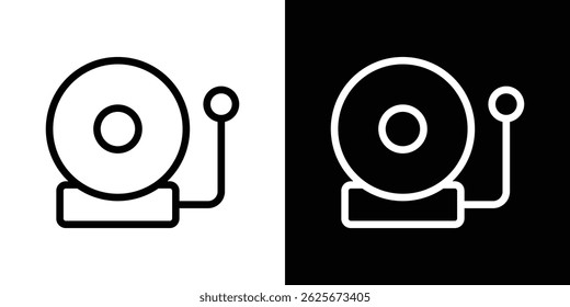 Colección de Vector de icono de alarma de incendio. ilustración de signo de Vector