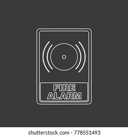 Fire alarm icon, vector illustration design. Firefighter collection.