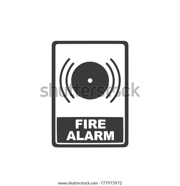 Fire alarm icon, vector illustration design.\
Firefighter collection.