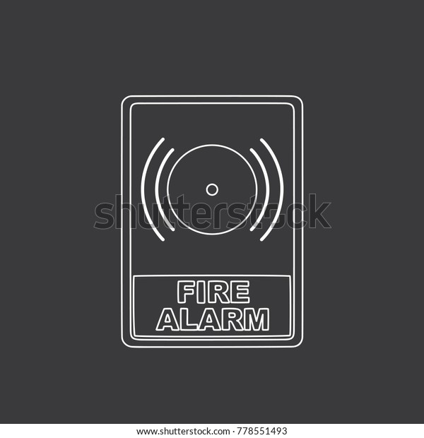 Fire alarm icon, vector illustration design.\
Firefighter collection.