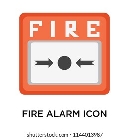 Fire alarm icon vector isolated on white background for your web and mobile app design, Fire alarm logo concept
