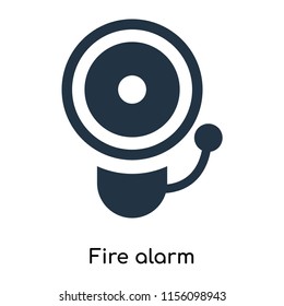 Fire alarm icon vector isolated on white background, Fire alarm transparent sign , symbols or elements in filled style
