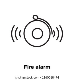 Fire alarm icon vector isolated on white background, Fire alarm transparent sign , sign and symbols in thin linear outline style