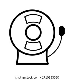 icono de alarma de incendio, vector aislado en fondo blanco. Pasos 10