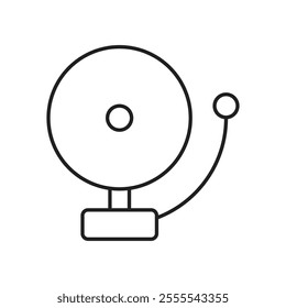 Fire alarm icon vector isolated on white background.