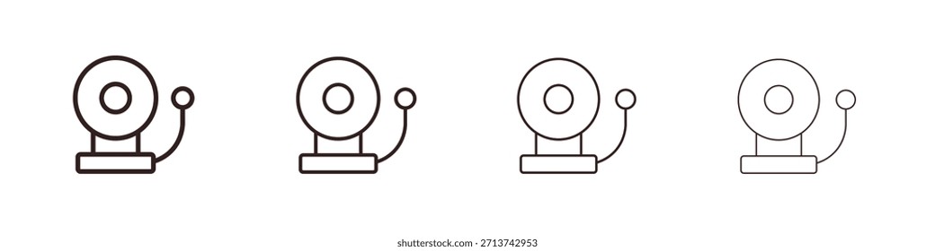 Fire alarm icon. Vector isolated pictograms.