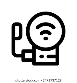 fire alarm icon. vector line icon for your website, mobile, presentation, and logo design.