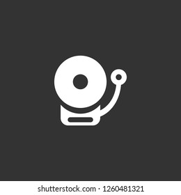 fire alarm icon vector. fire alarm sign on black background. fire alarm icon for web and app