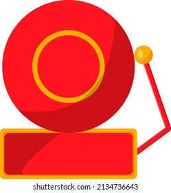 Alarma contra incendios, ilustración, vector sobre fondo blanco.