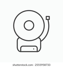 Fire alarm isolated icon. vector illustration.