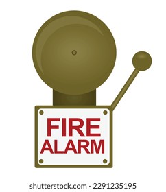 Fire alarm isolated. vector illustration