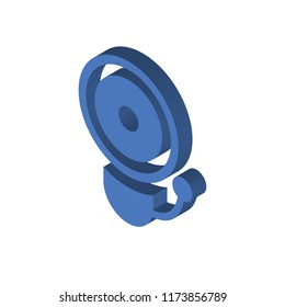 Fire alarm isometric left top view 3D icon