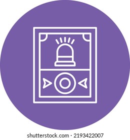 Fire Alarm line circle icon vector image. Can also be used for web apps, mobile apps and print media.