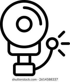 Fire Alarm Line Vector Icon Design