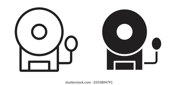Fire alarm liner icon vector set.