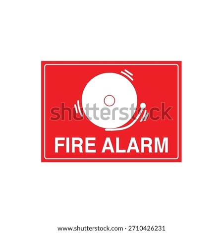 FIRE FIRE ALARM Location Marker for Manual Call Point - Immediate Emergency Alert Vector File Template