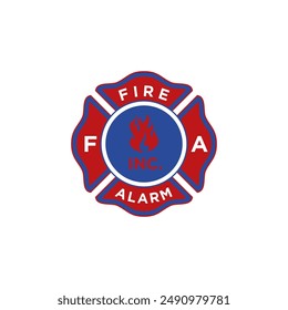 fire alarm logo simple clean and elegance