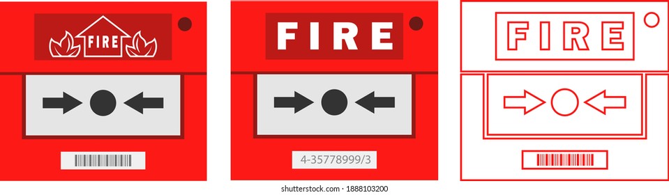 Fire alarm on the wall fire warning equipment for emergency. It’s red fire alarm switch on the wall.