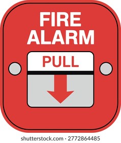 Fire alarm pull station emergency warning device for building safety systems