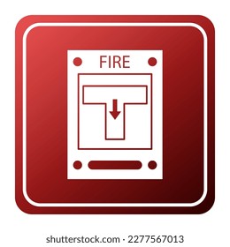 Fire alarm pull station white background