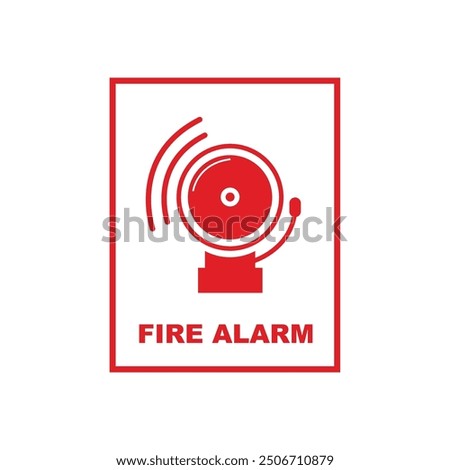fire alarm sign icon in case of fire. fire and safety related symbols