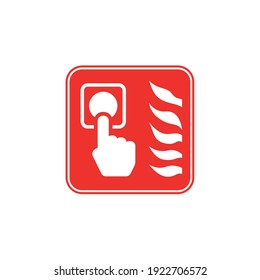 Fire Alarm Sign, Icon, Symbol. Vector Illustration