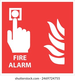 Fire Alarm Sign, Illustrator, Vector, Signage, Alarm, emergency