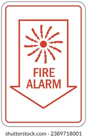 Fire alarm sign and labels
